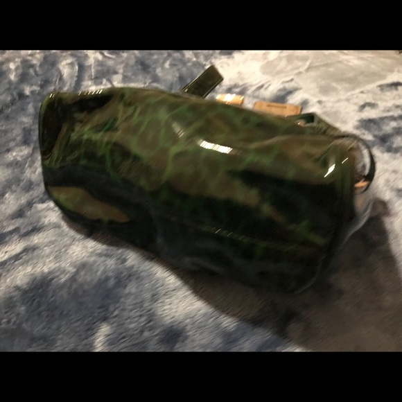 Jimmy Choo Roquette Bag Green Black Leopard Print - Picture 12 of 14